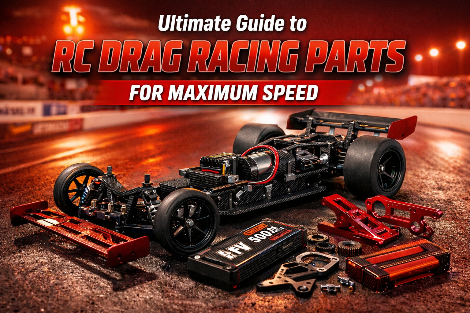 rc drag racing parts carbon fiber chassis setup