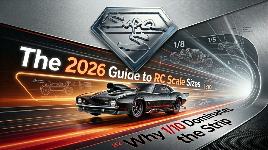 A comparison chart showing the physical differences between various rc scale sizes for racing.